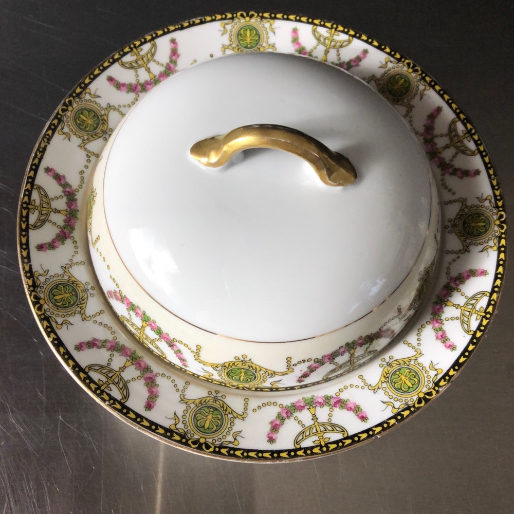 Vintage Noritake Covered Dish, gorgeous floral